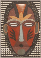 MASK AFRICAN FIRST CANVAS 